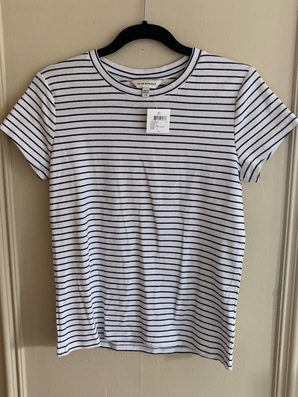 NWT Club Monaco Striped Bowee Tee (L)